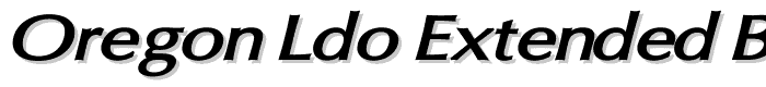 Oregon LDO Extended Bold Oblique font